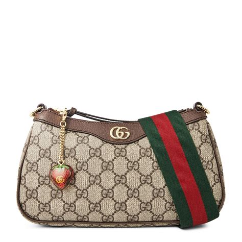 gucci pouch bloom|gucci bag with strawberry charm.